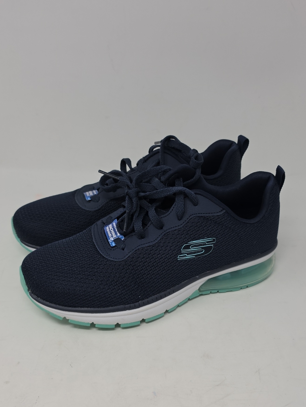 Skechers Skech-Air Dynamight Virtue Womens Navy Blue Walking Shoes 12573 Size 8